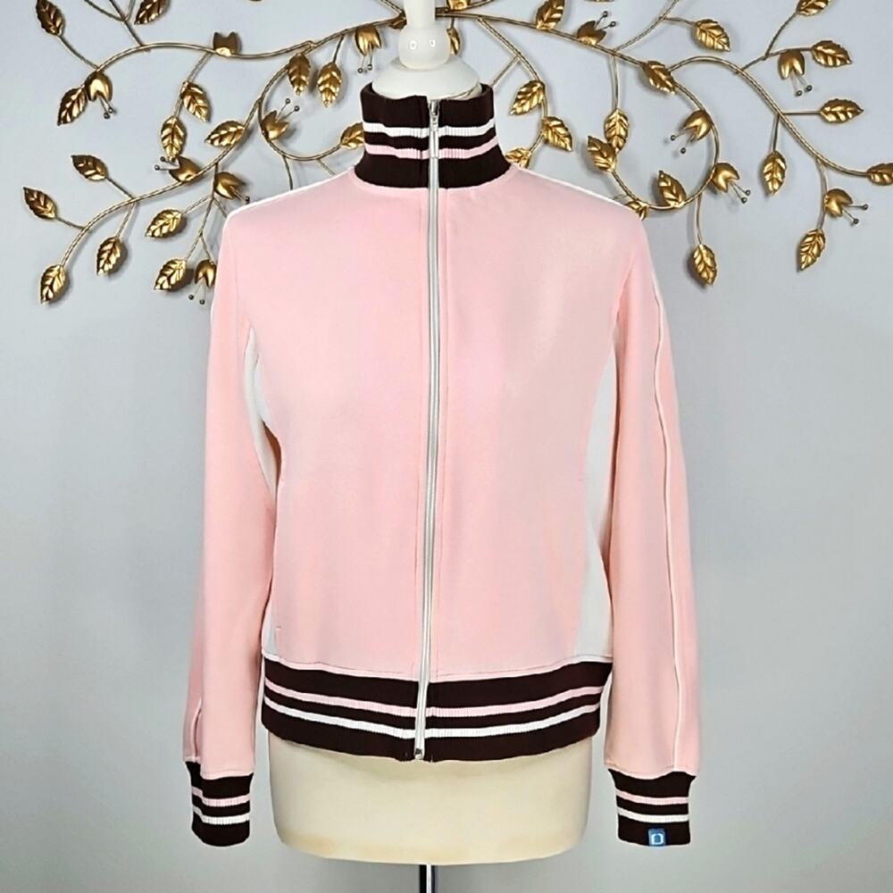 Vintage Fuda Pink & Brown Women's Jacket Size Large